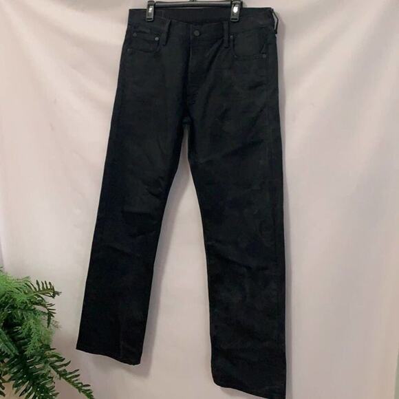 LEVI 569‎ MEN’S BLACK DISTRESSED JEANS SIZE 34 X 34 - Picture 1 of 7